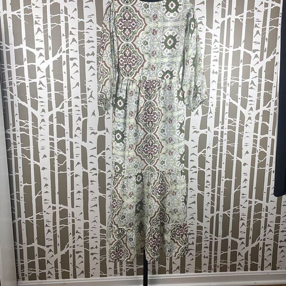 Soft Surroundings Zia Maxi Dress Medallion Print NEW Petite L - Picture 4 of 14